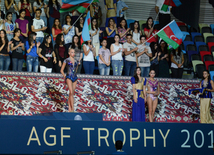 Bakıda bədii gimnastika üzrə Dünya Kubokunun qaliblərin mükafatlandırılması mərasimi keçirilib. Azərbaycan, Bakı, 23 iyul 2016